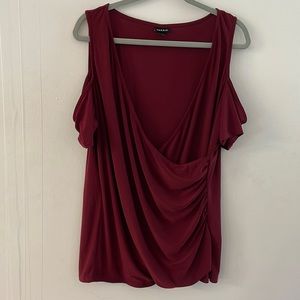 Torrid Size 2X Burgundy Cold Shoulder Top